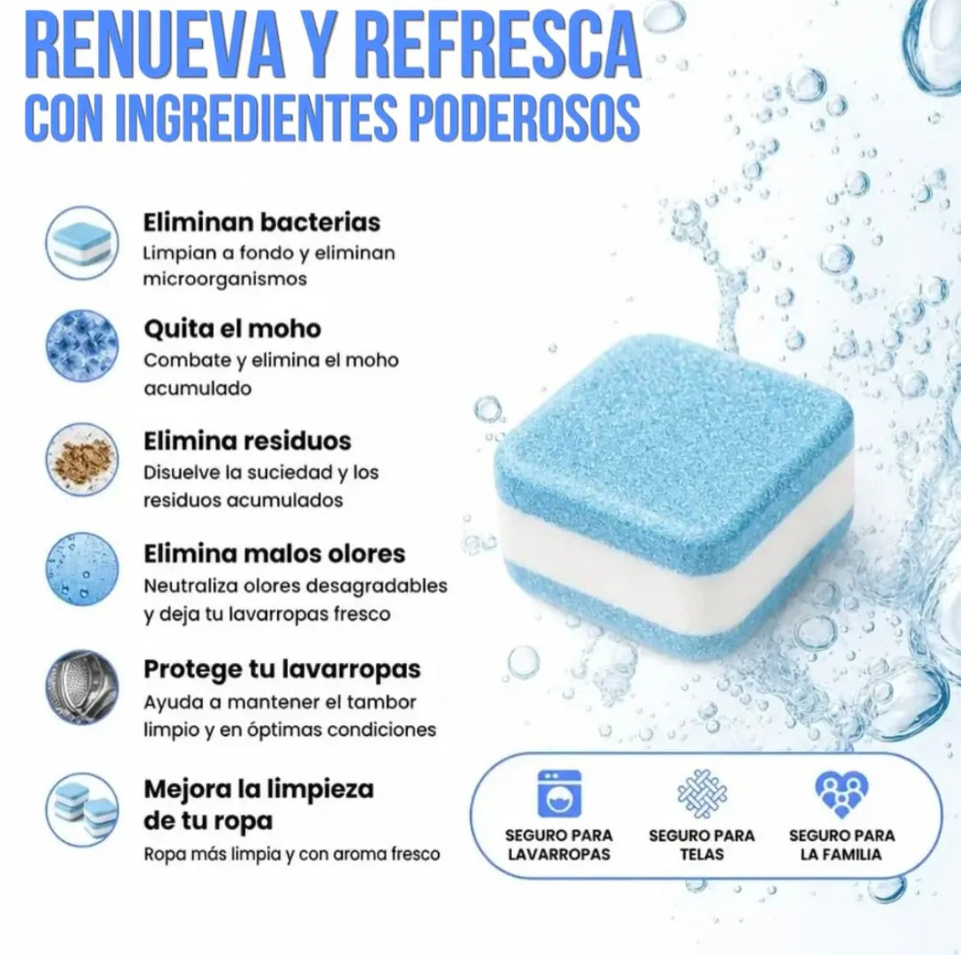 PACK 12 PASTILLAS ANTIBACTERIALES PARA LAVARROPAS