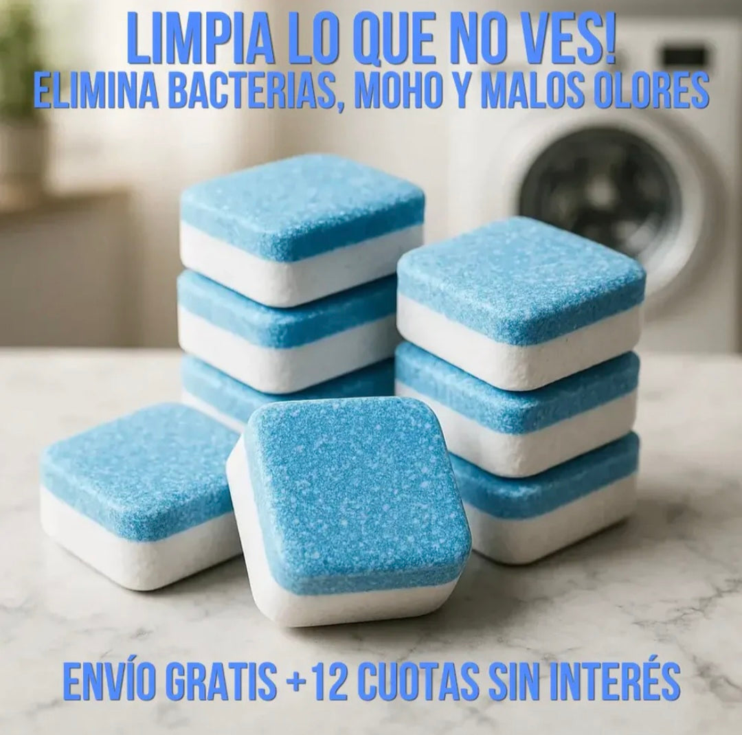 PACK 12 PASTILLAS ANTIBACTERIALES PARA LAVARROPAS